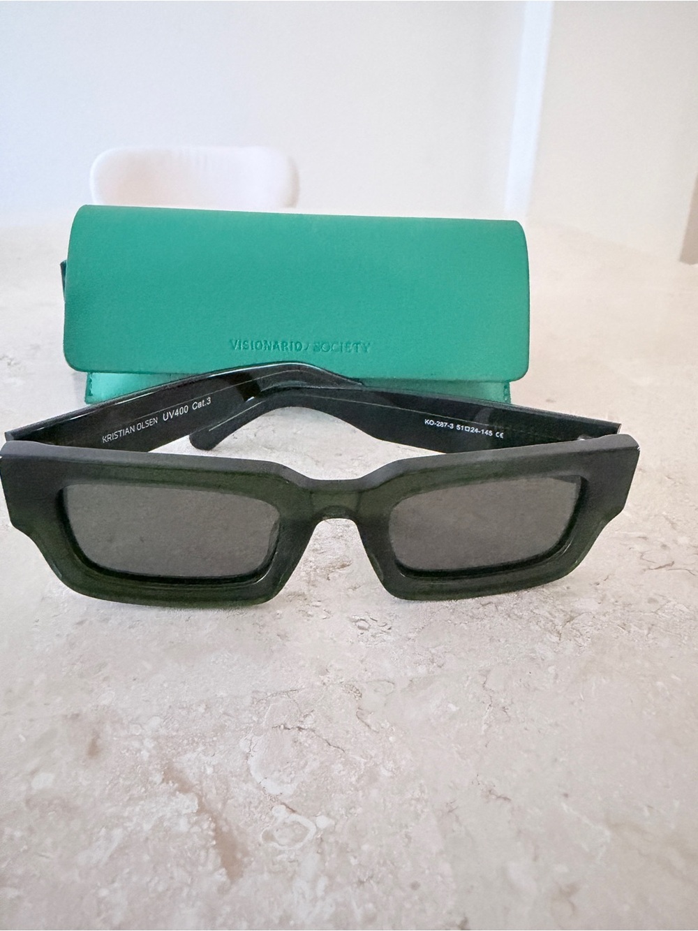Olive Green Rectangular Women's Sunglasses
European Brand